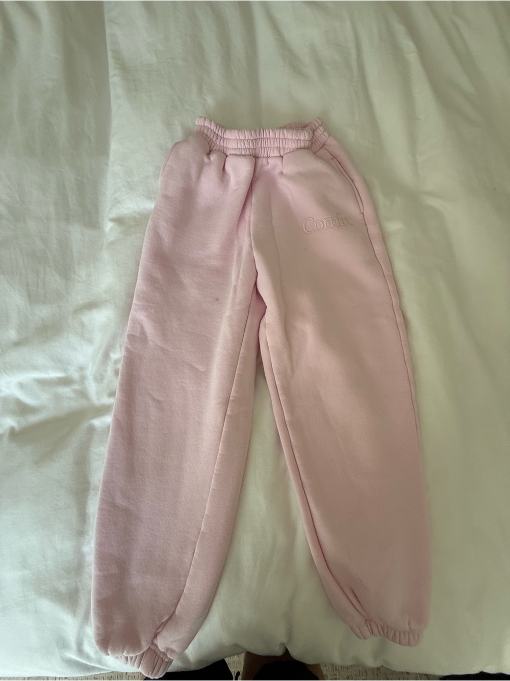 Kids Cozy Light Pink Sweat Joggers